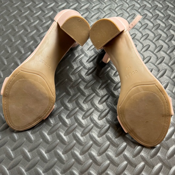 Guess Blush Pink Block Heels Size 8 Leather - Picture 10 of 12